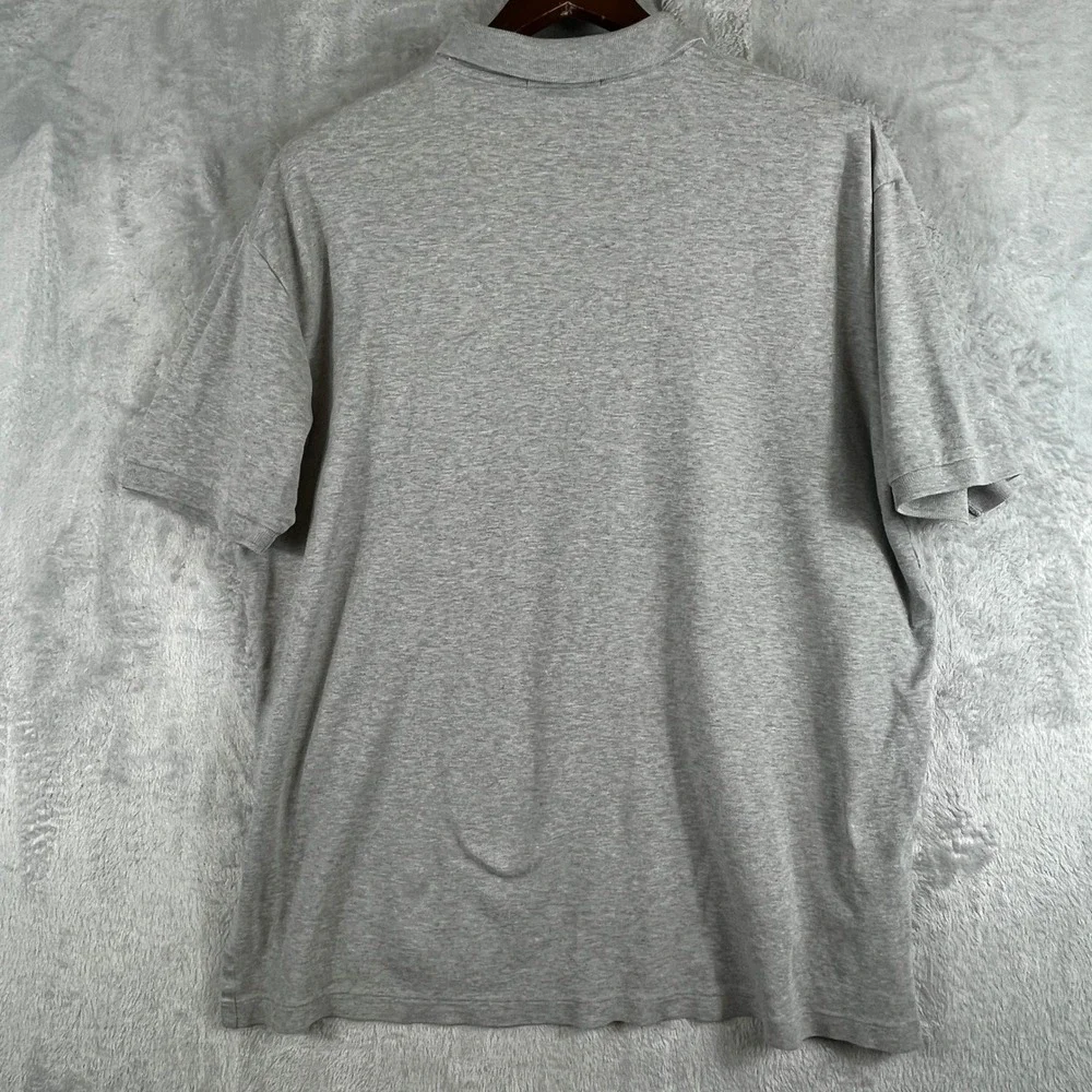 Polo Ralph Lauren Mens XL Gray Classic Fit Cotton Polo Shirt Blue Pony Golf